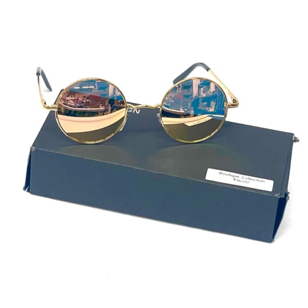 Gold Round Sunglasses